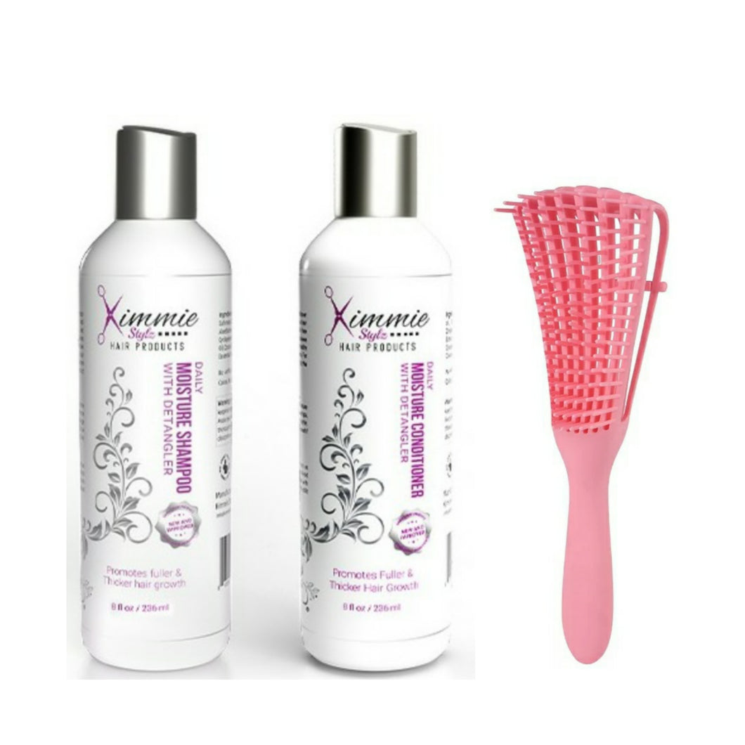 Shampoo & Conditioner with Detangler Brush